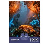 Puzzle Golden Retriever 1000 Pièces pour Adultes Et Enfants, Jeu D'Intelligence, Casse-tête Forêt Étrange, DéCoration, Cadeau Famille 38x26cm/1000pcs
