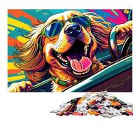 Puzzle Golden Retriever 1000 pièces pour Adultes, Puzzle en Carton, Casse-tête Stimulant pour Adolescents, soirée de Jeux en Famille Amusante 26x38cm / 10,23x14,96 Pouces