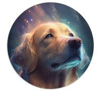 Puzzle Golden Retriever rêveur pour Adultes, 1 000 pièces, Puzzle Rond de 1 000 pièces, Jeu interactif Familial, Cadeau Casse-tête, Jouet éducatif (Taille 67,5 x 67,5 cm)