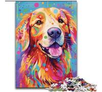 Puzzle Golden Retriever Souriant pour Adolescents 1000 pièces, pour Les 14 Ans et Plus, Casse-tête, Jeux en Famille, Cadeaux d'anniversaire de Noël (50x75cm)