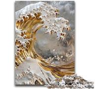 Puzzle Golden Waves 1000 pièces pour Adolescents, Jeu Familial Anti-Stress, défi Difficile, Superbes Cadeaux et Jouets (38x26cm)