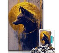 Puzzle Golden Wolf Fox 1000 pièces pour Adolescents, Jeux éducatifs, décoration d'intérieur, adapté à la décoration de Bureau 50x75cm