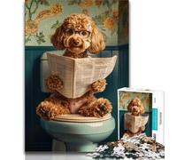 Puzzle Goldendoodle Mignon de 1000 pièces pour Adultes et Adolescents, Aide Le Cerveau à exercer des Jouets addictifs pour cultiver la Patience, Jeu de défi Unique 50x75cm