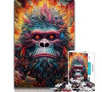 Puzzle gorilles colorés pour Adolescents, 1 000 pièces, Jouet éducatif et décompressant, Cadeau du Père Noël Secret, 50x75cm