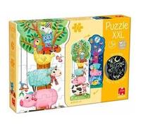 Goula Puzzle XXL - Phosphorescent et Réversible - 27 pièces - Puzzle enfant progressif grand format - A partir de 3 ans