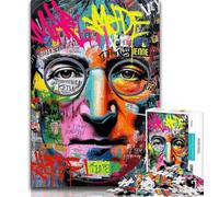 Puzzle Graffiti pour Adolescents, 1 000 pièces, Anti-Stress, défi Difficile, renforce l'amour Entre Couples, 50x75cm