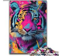 Puzzle Graffiti Tigre 2000 pièces pour Adultes et Adolescents, à partir de 14 Ans Un Plaisir en Famille idéal comme Cadeau pour Toute la Famille 70x100cm