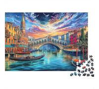 Puzzle Grand Canal - Venise 1000 Pièces pour Adolescents Et Enfants - Difficile Puzzles Jeu De Patience en Famille 52x38cm/1000pcs