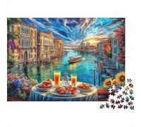 Puzzle Grand Canal - Venise 1000 Pièces pour Adolescents Et Enfants - Difficile Puzzles Jeu De Patience en Famille 38x26cm/1000pcs
