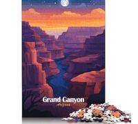 Puzzle Grand Canyon Night, Puzzle rectangulaire en Papier Amusant pour Toute la Famille, pour Enfants et Adultes à partir de 12 Ans, Cadeau d'anniversaire, 1000 pièces (75 x 50 cm)