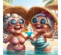 Puzzle Grand-mère en Vacances de 500 Pièces pour Adultes, Puzzles 500 pièces Adultes, Jigsaw Puzzle d'art pour Défi, Puzzles Coloré à Faire soi-même pour la Décoration de la Maison