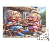 Puzzle Grand-mères Joyeuses 1000pcs 52x38cm Papier Recy dultes Heure Thé Défi Difficile Détente Divertissement Maison Idée Cadeau