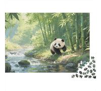 Puzzle Grand Panda Composé De 1000 Pièces pour Adultes,Forêt de bambous Un Jeu De Dexérité Très Difficile Puzzle Jeu Éducatif Et Stimulant l'art De La Décoration Moderne 1000pcs (75x50cm)