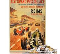 Puzzle Grand Prix ACF Reims 3 Juillet 1960, Jeu de Bricolage, Puzzle en Carton de qualité supérieure pour Femmes, Hommes, Enfants, Cadeaux de Noël, 1000 pièces (38 x 26 cm)