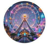 Puzzle Grande Roue 1000 Pièces pour Adultes Enfants Jeu ÉduChatif Puzzle Grande Roue Planète Ville Cadeau Anniversaire Home Decor 1000pcs (67.5x67.5cm)