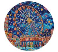 Puzzle Grande Roue 1000 Pièces pour Adultes Enfants Jeu ÉduChatif Puzzles Grande Roue Parc d'Attractions Planète Cadeau Home Decor 1000pcs (67.5x67.5cm)