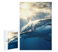 Puzzle Great White Shark Underwater Sunlight, 1000 PCS, Activité Relaxante pour Adultes, comme Loisir Polyvalent pour Les Amateurs De Puzzles