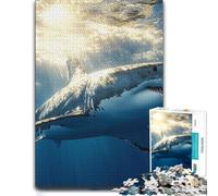 Puzzle Great White Shark Underwater Sunlight pour Adultes, 300 PCS
