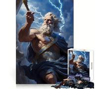 Puzzle Grec Zeus 1000 pièces pour Adultes Stimulation logique et détente Assemblage sans Couture Cadeau Festif (50x75cm)