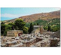 Puzzle Grèce Crète Knossos pour Adultes 500 pièces en Bois, Cadeau Souvenir de Voyage 52 x 38 cm