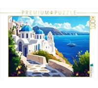 Puzzle · Grèce | L'art coloré de Santorin · 1000 pièces · Format assemblé 64 × 48 cm · CALVENDO Puzzle