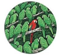 Puzzle Green Perroquet 1000 Pièces pour Adultes Et Enfants, Jeu ÉduChatif, Casse-tête Perroquets Colorés, Home Decor, Cadeau Famille 1000pcs (67.5x67.5cm)