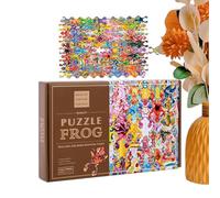 Puzzle grenouille - 11,5x7,3x2 pouces, puzzle animal en bois, cycle de vie de la grenouille | Puzzles d'apprentissage préscolaire pour tout-petits, apprentissage éducatif en bois pour les voyages à la