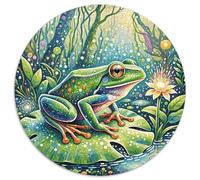 Puzzle Grenouille arboricole 1000 Pièces en Carton pour Adultes Enfants Jeu D'Intelligence Casse-tête Forêt Mystérieuse Grenouille Arbre Cadeau Adulte Home Decor 1000pcs (67.5x67.5cm)