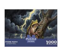 Puzzle Grenouille Arboricole 1000 Pièces en Carton pour Adultes Enfants Jeu Éducatif Jeu De Défi Puzzle Cadeau Anniversaire Home Decor 38x26cm/1000pcs