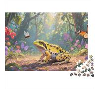 Puzzle Grenouille arboricole avec 1000 Pièces pour Adultes,Écologie de forêt Tropicale Humide Un Jeu De Dexérité Très Difficile Puzzle D'intelligence Un Jeu Cadeau Original 1000pcs (75x50cm)