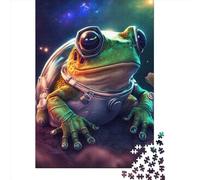 Puzzle Grenouille Astronaute 3 pour Adultes, 1000 Pièces, Puzzle Classique en Bois, Art Mural, Jouets Uniques, Cadeau, 1000 Pièces (75x50cm)