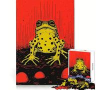 Puzzle Grenouille Funky imprimé en risographie pour Adolescents, 1000 pièces, Jeu de réflexion, Design ludique et Assemblage, Cadeau de qualité (50x75cm)