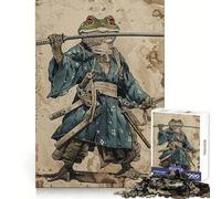 Puzzle Grenouille Samouraï 1000 Pièces pour Adultes Jeu Intellectuel et Apaisant Découpe Précise Cadeau de Noël (38x52cm)