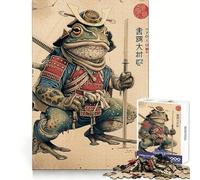 Puzzle Grenouille Samouraï pour Adultes, 1000 Pièces, Jeu de Réflexion, Anti-Anxiété, Objet de Collection aux Découpes Soignées (38x26cm)
