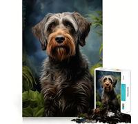 Puzzle Griffon à Poil Dur 1000 pièces pour Adultes Jeu de mémoire Amusant Découpe Experte Activité relaxante en Groupe à l'intérieur (38x52cm)