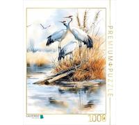 Puzzle · Grues | 1000 pièces · Format assemblé 64 × 48 cm · CALVENDO Puzzle