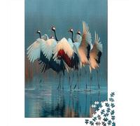 Puzzle Grues Dansant gracieusement dans Les Zones humides pour Adultes,70x50cm/1000pcs,Jeu Éducatif,décoration De La Maison,