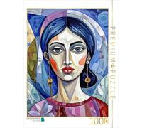 Puzzle · Gudrun et la Confiance | Portrait et géométrie · 1000 pièces · Format assemblé 64 × 48 cm · CALVENDO Puzzle