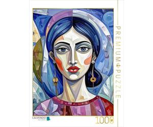 Puzzle · Gudrun et la Confiance | Portrait et géométrie · 1000 pièces · Format assemblé 64 × 48 cm · CALVENDO Puzzle