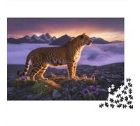 Puzzle Guépard 1000 Pièces pour Adultes Et Enfants, Antistress,Entraînement Cérébral, Puzzle Mer Nuages, Décoration Intérieure, Cadeau Enfant 70x50cm/1000pcs