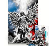Puzzle Guerrier Ange pour Adolescents 1000 Pièces Jeu de Détection Laser pour Un Assemblage Parfait Exercice Mental Calme à la Maison (38x26cm)
