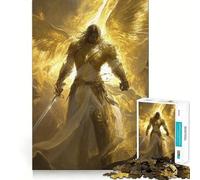 Puzzle Guerrier Angélique 1000 Pièces Jeu Cognitif Amusant Découpe de Haute Précision Cadeau Unique pour Soulager Le Stress (50x75cm)