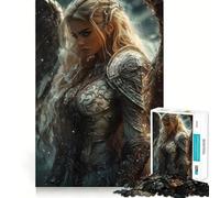 Puzzle Guerrier Angélique 1000 Pièces pour Adolescents Stimulation Mentale Ajustement Parfait Loisirs Captivants pour des Moments Confortables à la Maison (38x52cm)