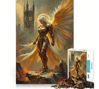 Puzzle Guerrier Angélique 1000 Pièces pour Adolescents Stimulation Mentale Ajustement Parfait Loisirs Captivants pour des Moments Confortables à la Maison (38x26cm)