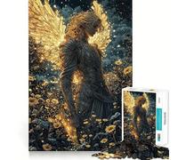 Puzzle Guerrier Angélique au Clair de Lune pour Adolescents 1000 Pièces Jeu Développant l'esprit Jeu Taille Uniforme Pièces Précises Activité Amusante en Famille Le Soir (50x75cm)