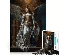 Puzzle Guerrier Angélique pour Adolescents 1000 Pièces Stimule l'esprit Amusant Découpe Nette Pièces Robustes Activité de Réunion Réconfortante (50x75cm)