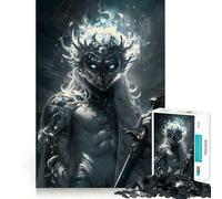 Puzzle Guerrier aux Cheveux Blancs 1000 Pièces pour Adolescents Stimulation Mentale Ajustement Parfait Loisirs Captivants pour des Moments Confortables à la Maison (50x75cm)