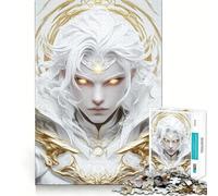 Puzzle Guerrier aux Cheveux Blancs pour Adultes,1000 pièces,Jeu de mémoire,découpe Laser pour Un Assemblage Parfait,Cadeau Unique pour soulager Le Stress (38x26cm)