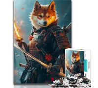 Puzzle Guerrier Corgi Japonais 1000 pièces pour Adultes et Adolescents, Jouet éducatif et décompressant, Cadeau du Père Noël Secret (75x50cm)