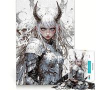Puzzle Guerrier Démon aux Cheveux Blancs 1000 Pièces Découpe Laser pour Un Assemblage Parfait Activité de Partage en Famille (50x75cm)